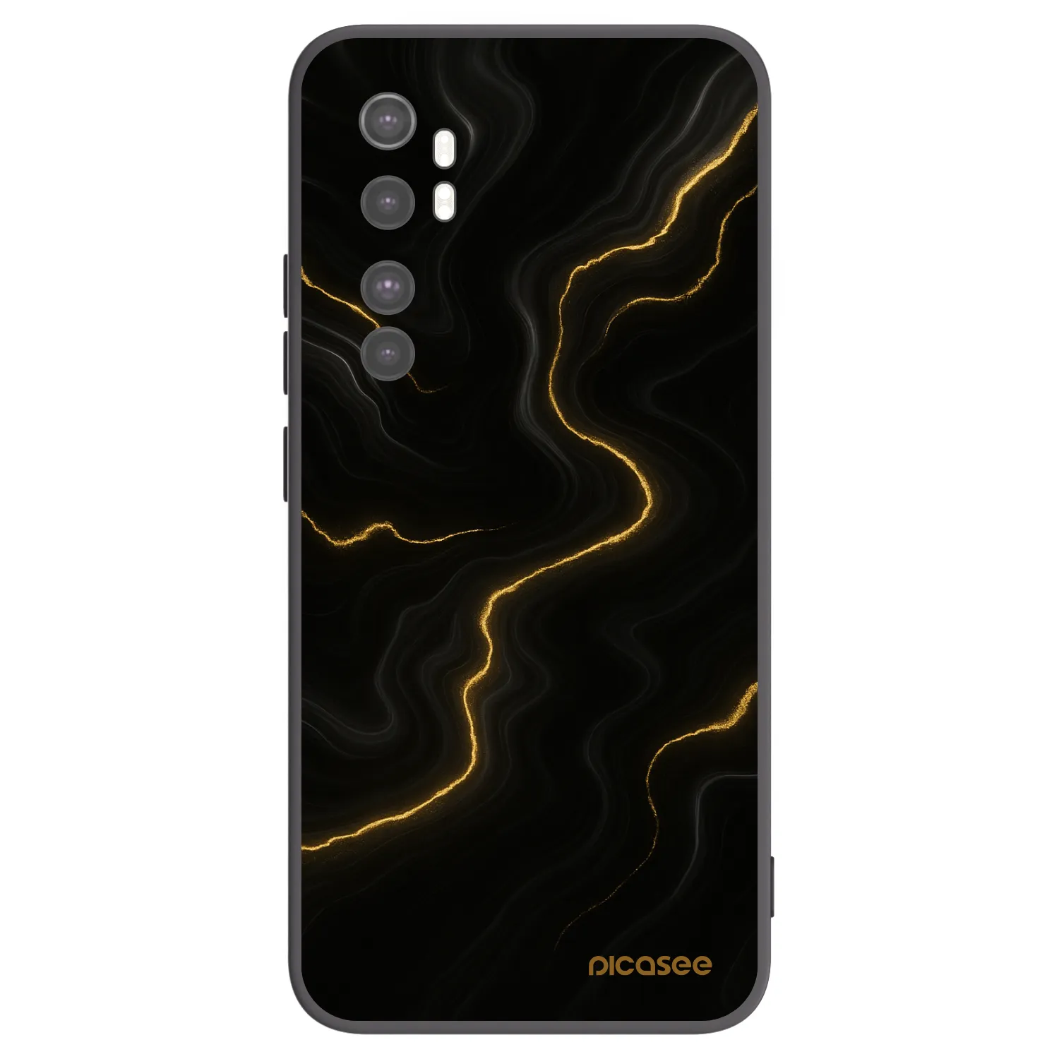 Picasee silikónový čierny obal pre Xiaomi Mi Note 10 Lite - Thunder