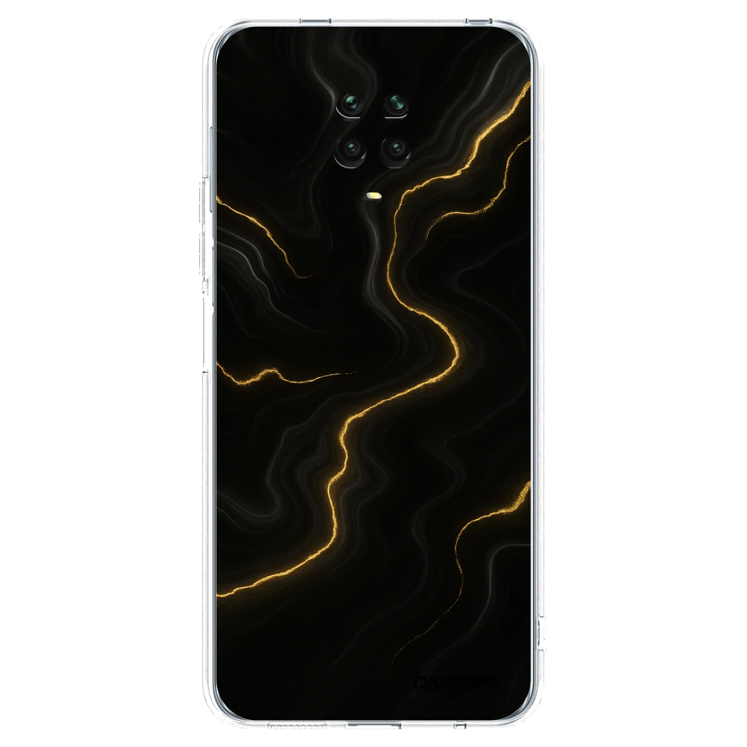 Picasee silikónový prehľadný obal pre Xiaomi Redmi Note 9S - Thunder