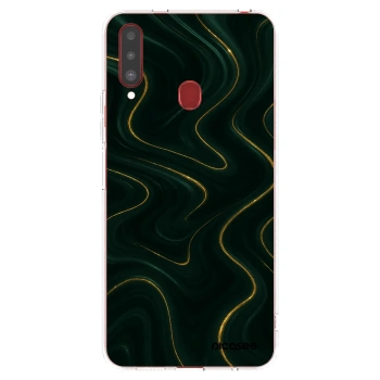 Picasee silikónový prehľadný obal pre Samsung Galaxy A20s - Vawes