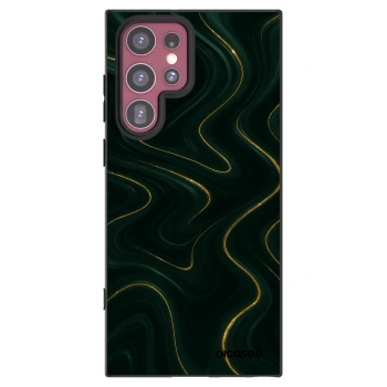 Picasee silikónový čierny obal pre Samsung Galaxy S22 Ultra 5G - Vawes