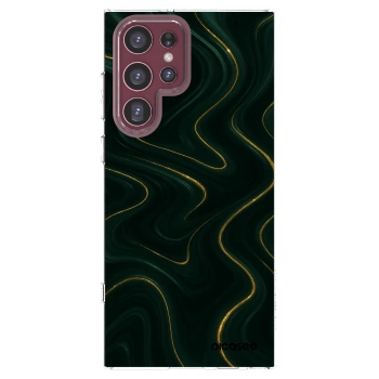 Picasee silikónový prehľadný obal pre Samsung Galaxy S22 Ultra 5G - Vawes