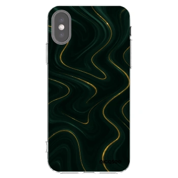Picasee silikónový prehľadný obal pre Apple iPhone X/XS - Vawes