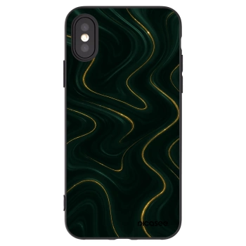Picasee silikónový čierny obal pre Apple iPhone X/XS - Vawes