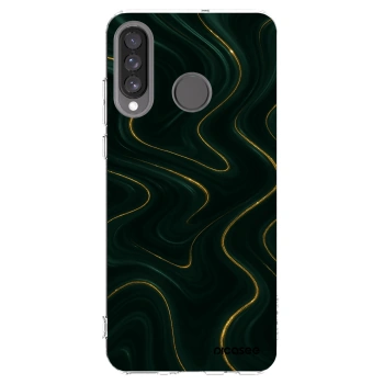 Picasee silikónový prehľadný obal pre Huawei P30 Lite - Vawes