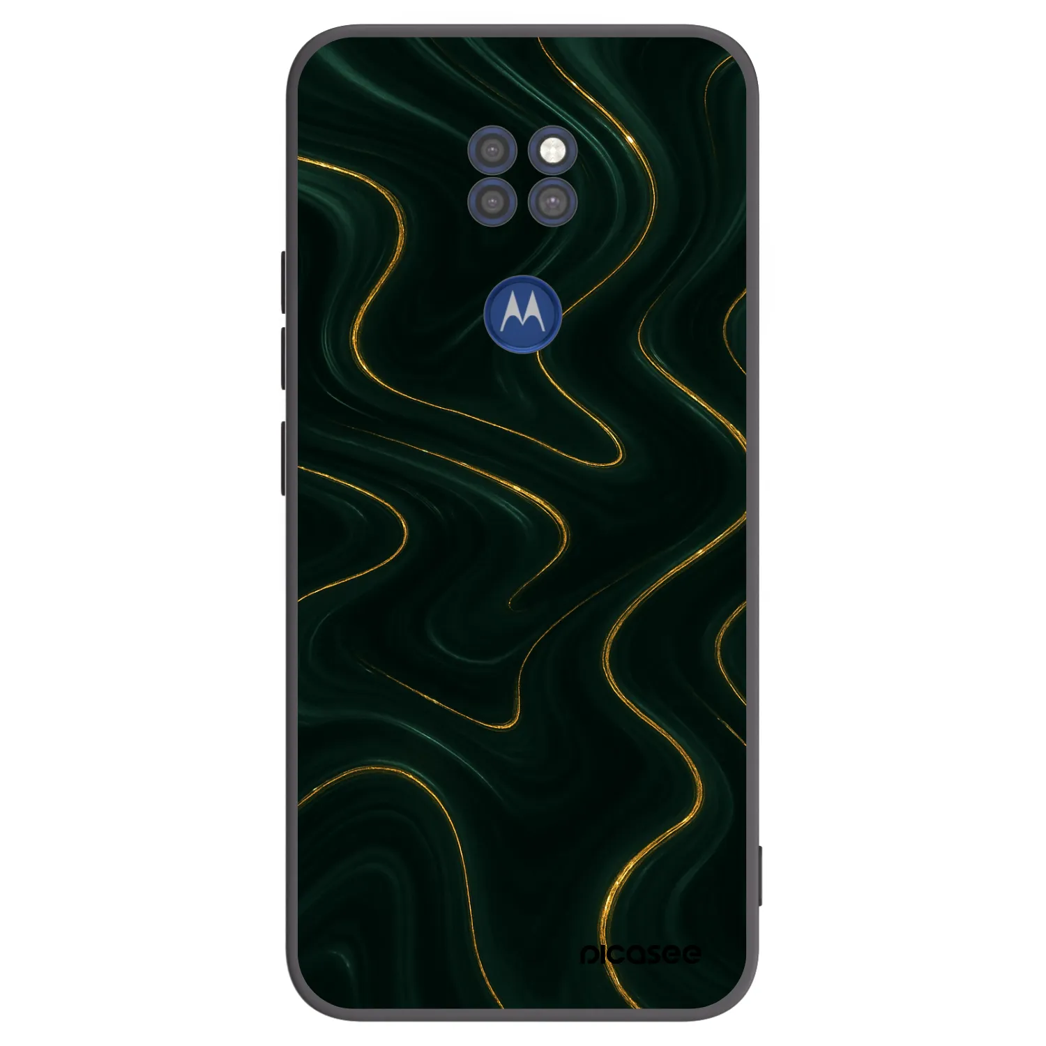 Picasee silikónový čierny obal pre Motorola Moto G9 Play - Vawes