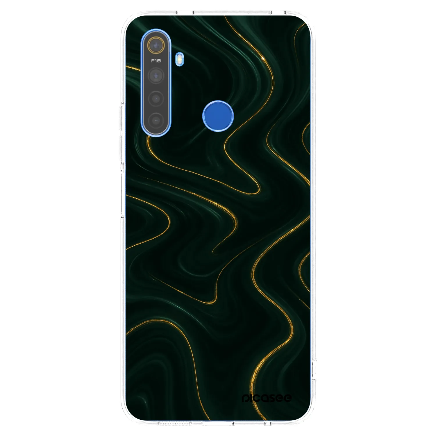Picasee silikónový prehľadný obal pre Realme 5 - Vawes