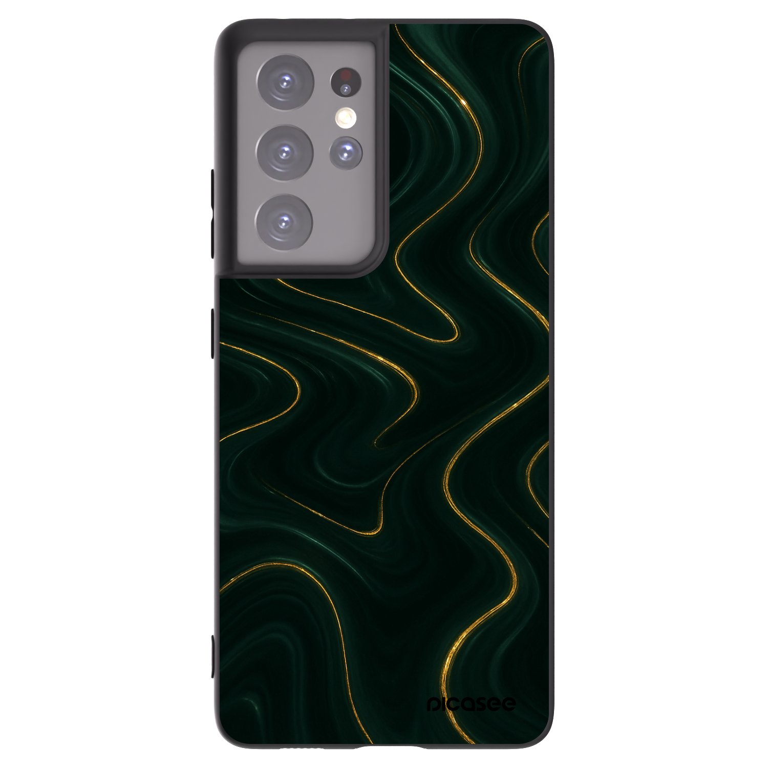 Picasee silikónový čierny obal pre Samsung Galaxy S21 Ultra 5G G998B - Vawes