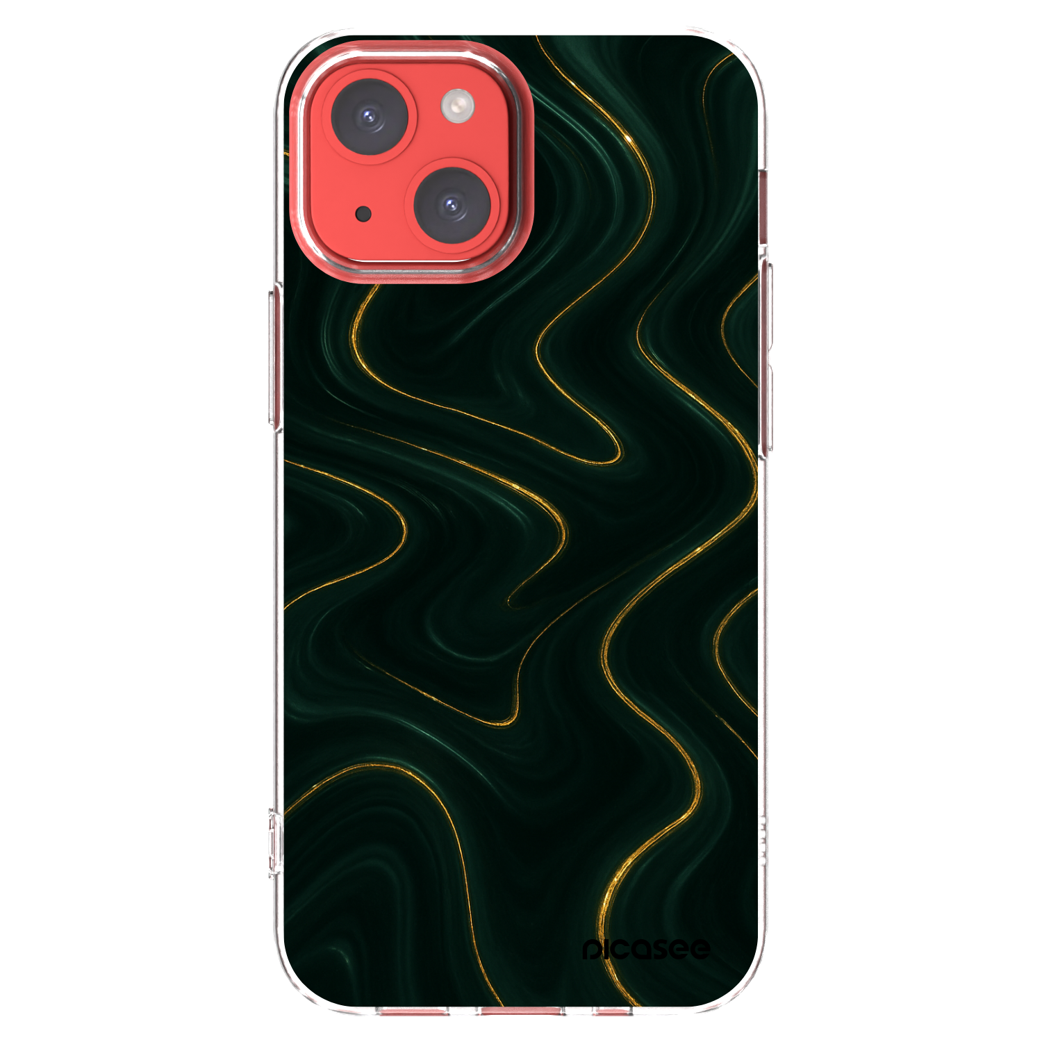 Picasee silikónový prehľadný obal pre Apple iPhone 13 mini - Vawes