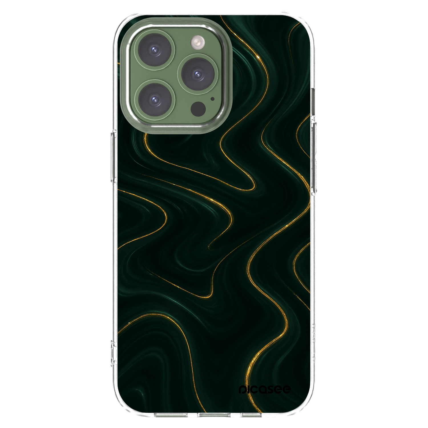 Picasee silikónový prehľadný obal pre Apple iPhone 13 Pro - Vawes