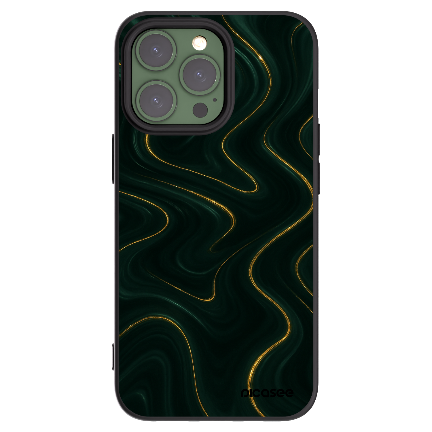 Picasee silikónový čierny obal pre Apple iPhone 13 Pro - Vawes