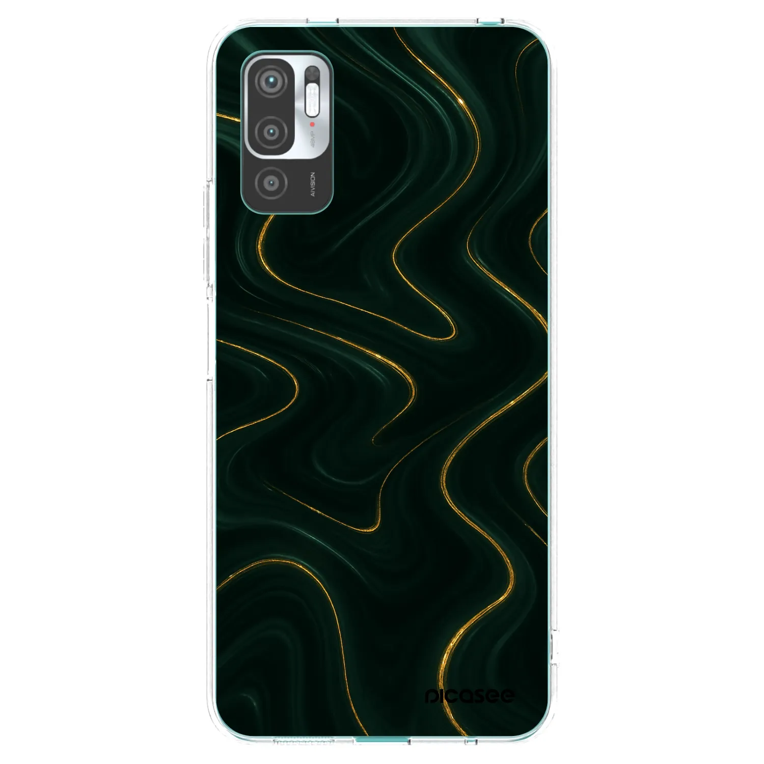 Picasee silikónový prehľadný obal pre Xiaomi Redmi Note 10 5G - Vawes