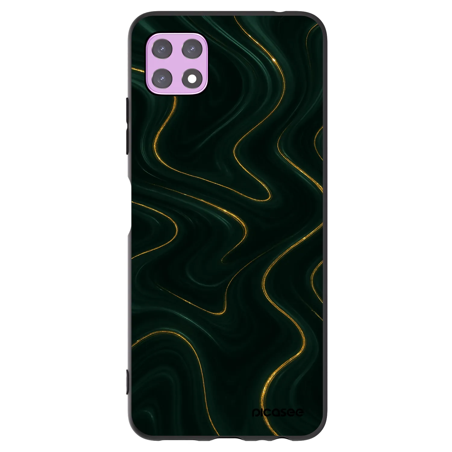 Picasee silikónový čierny obal pre Samsung Galaxy A22 A226B 5G - Vawes