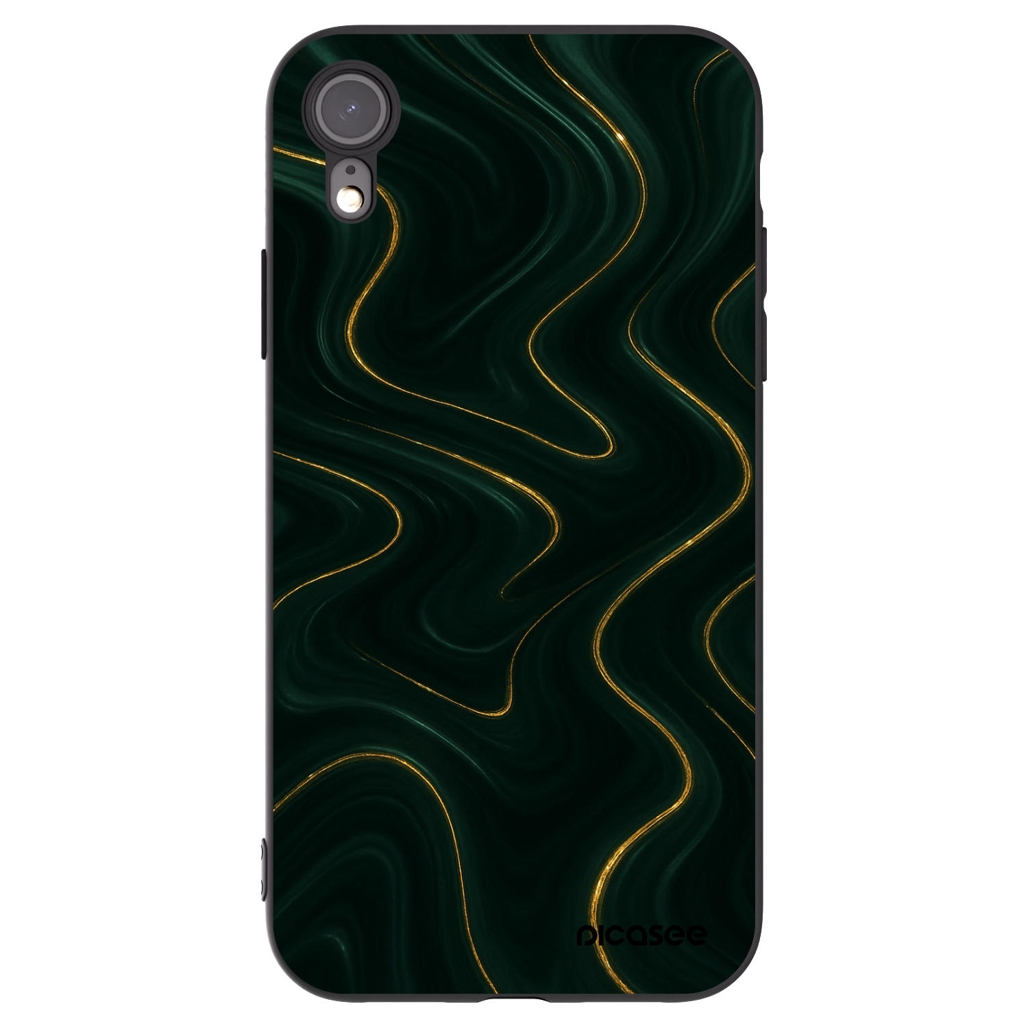 Picasee silikónový čierny obal pre Apple iPhone XR - Vawes