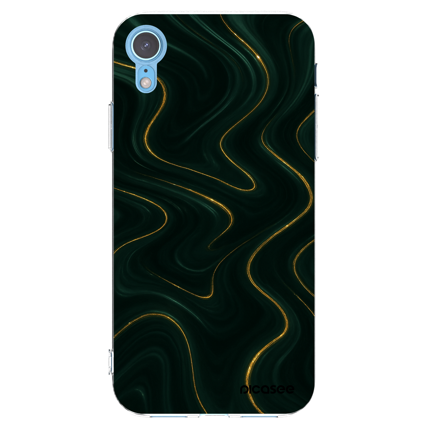 Picasee silikónový prehľadný obal pre Apple iPhone XR - Vawes