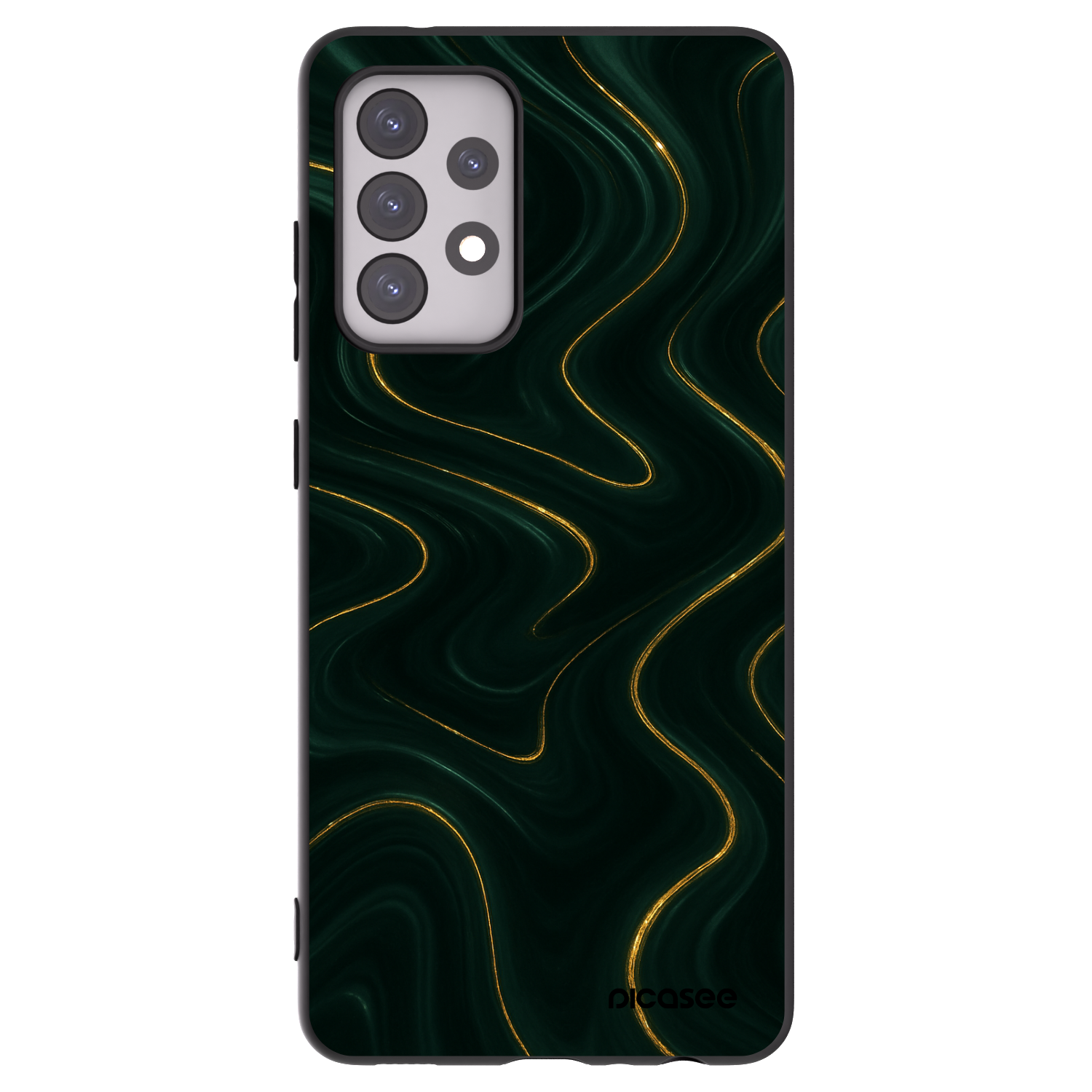 Picasee silikónový čierny obal pre Samsung Galaxy A52s 5G A528B - Vawes