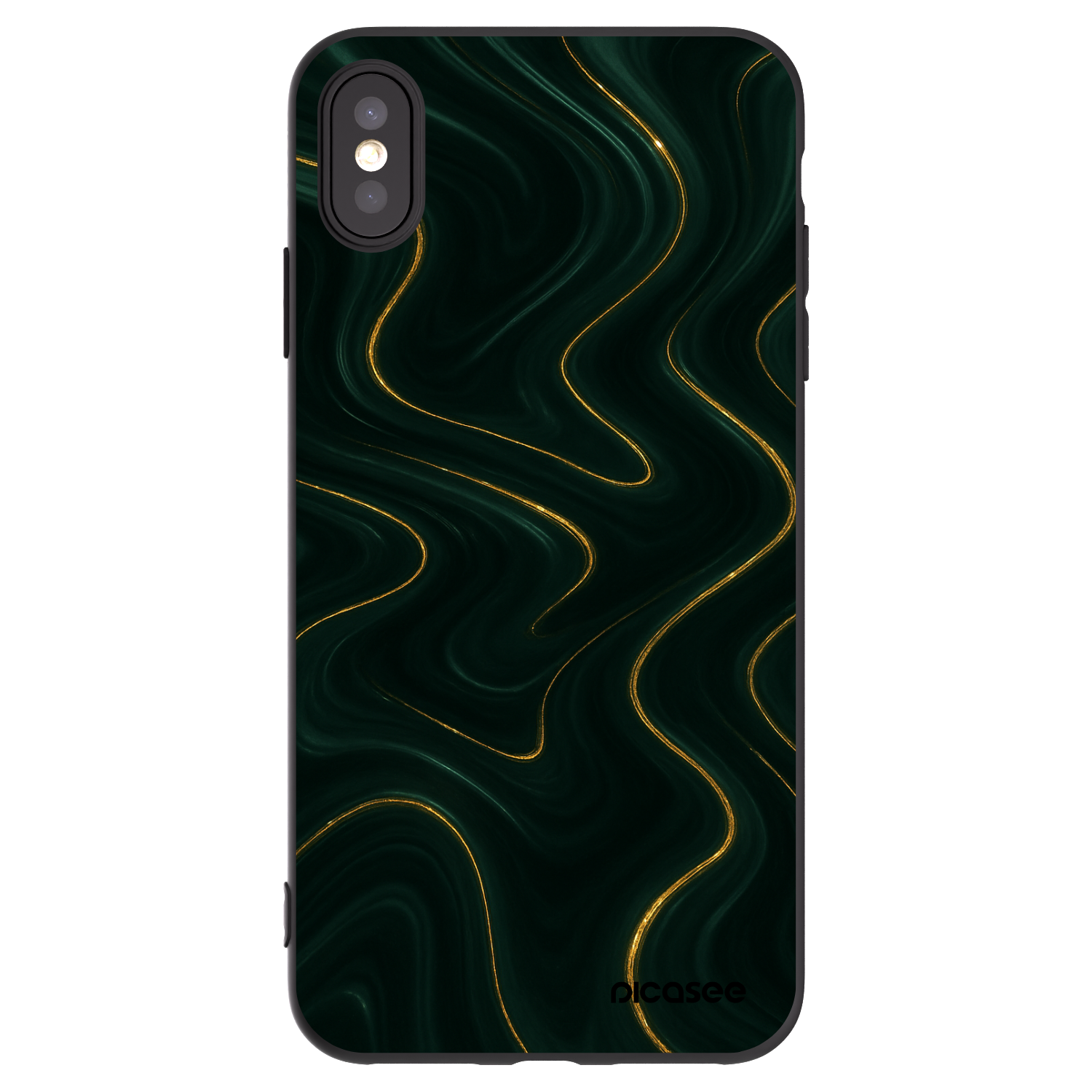 Picasee silikónový čierny obal pre Apple iPhone XS Max - Vawes