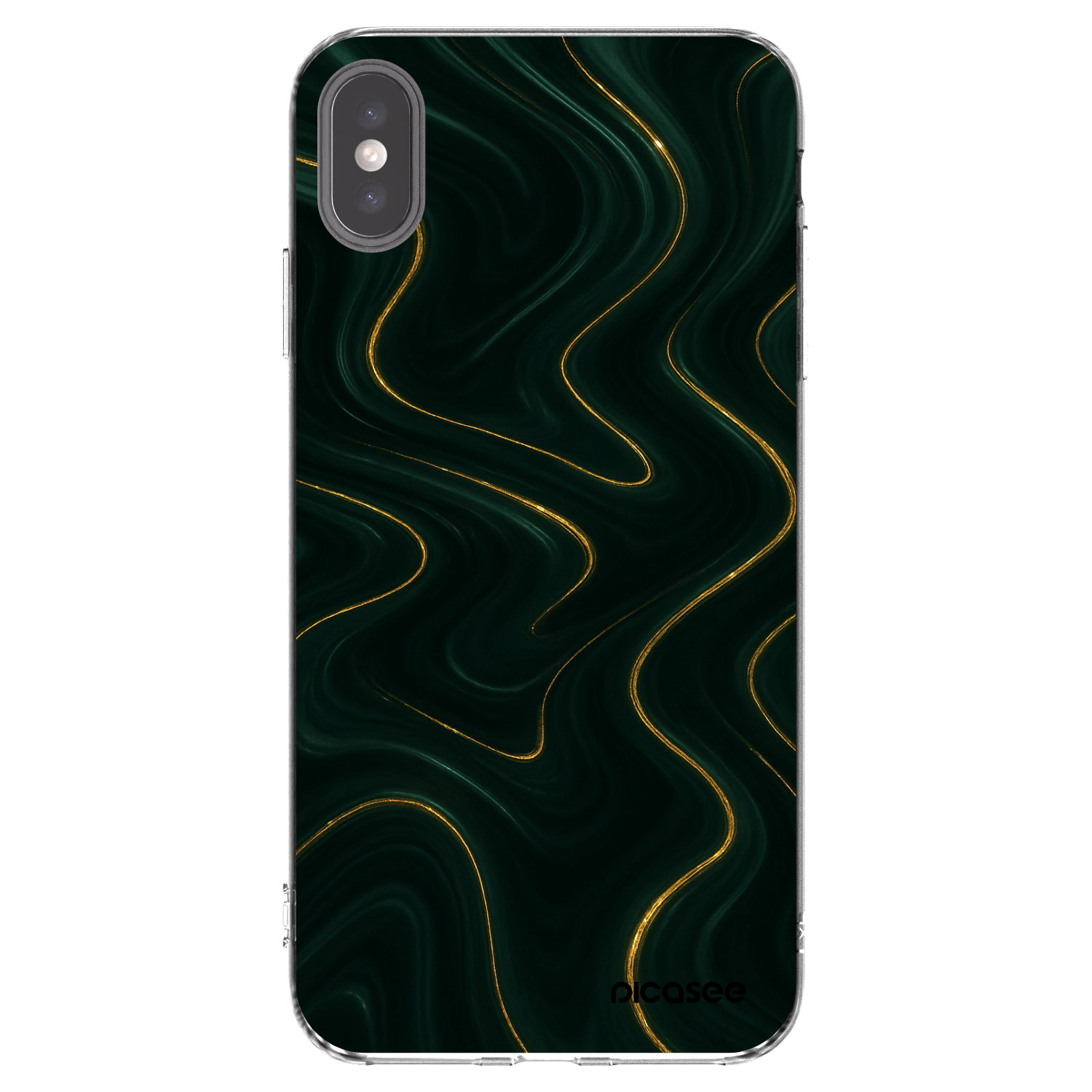 Picasee silikónový prehľadný obal pre Apple iPhone XS Max - Vawes
