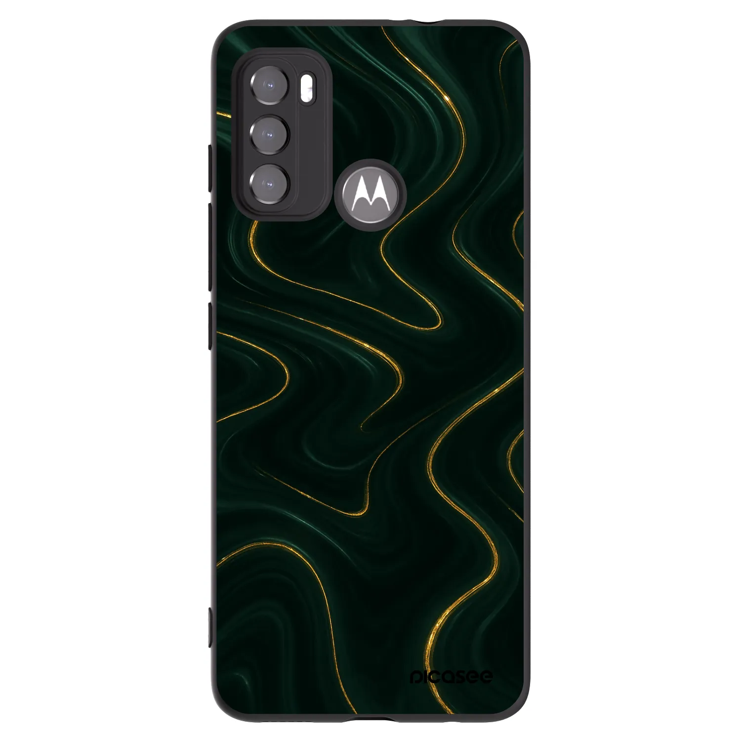 Picasee silikónový čierny obal pre Motorola Moto G60 - Vawes