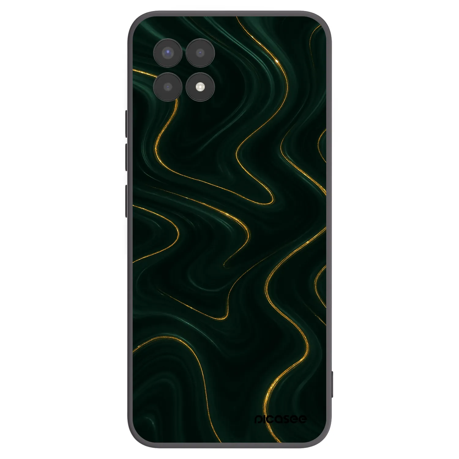 Picasee silikónový čierny obal pre Realme 8i - Vawes