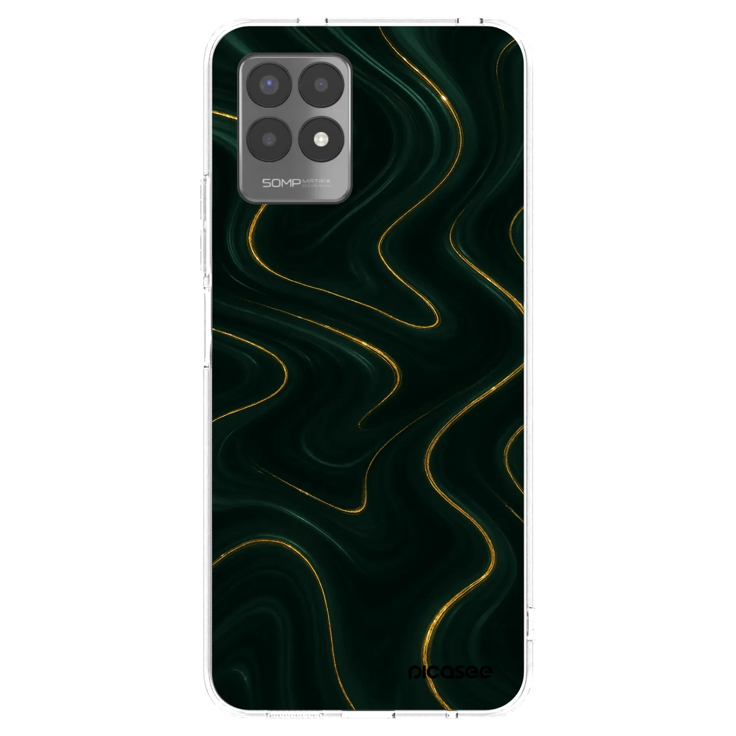 Picasee silikónový prehľadný obal pre Realme 8i - Vawes