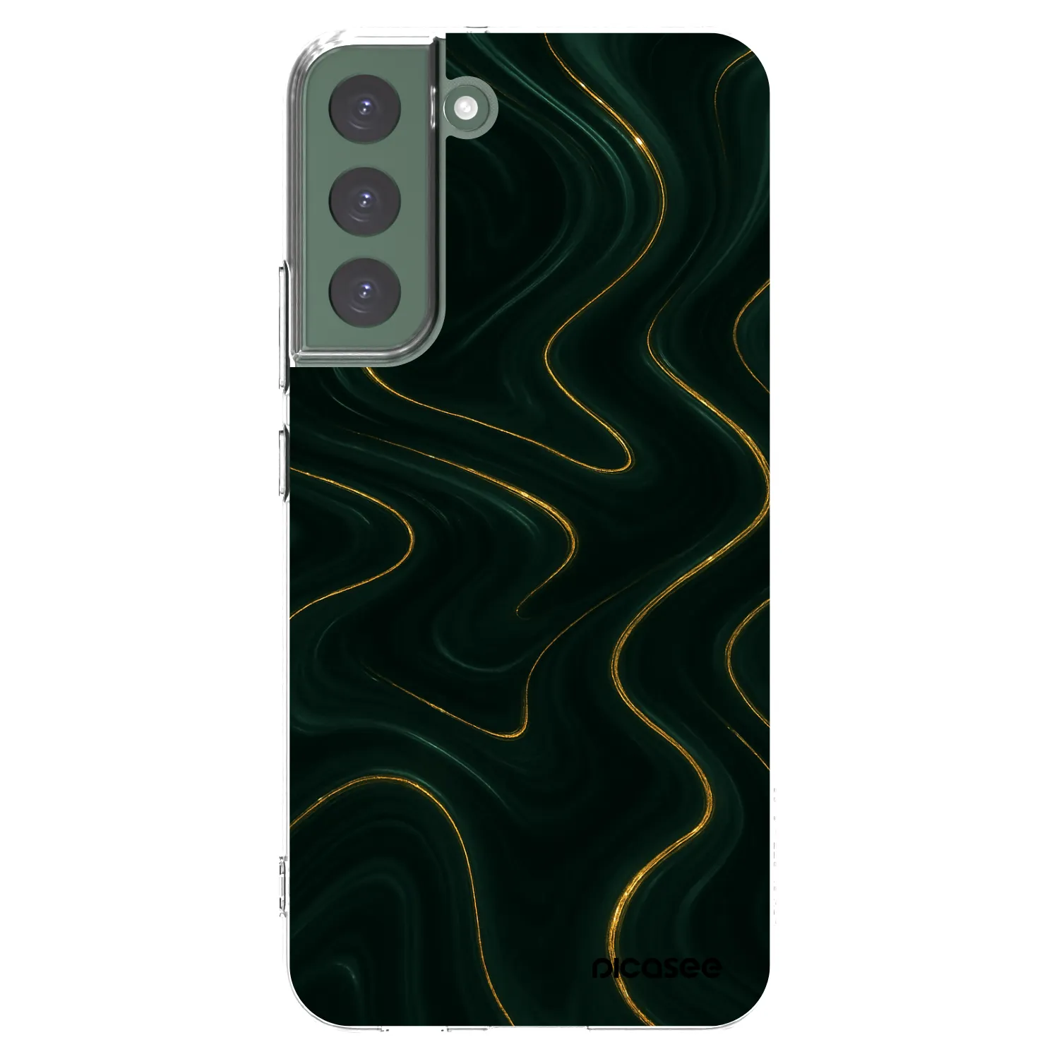 Picasee silikónový prehľadný obal pre Samsung Galaxy S22+ 5G - Vawes