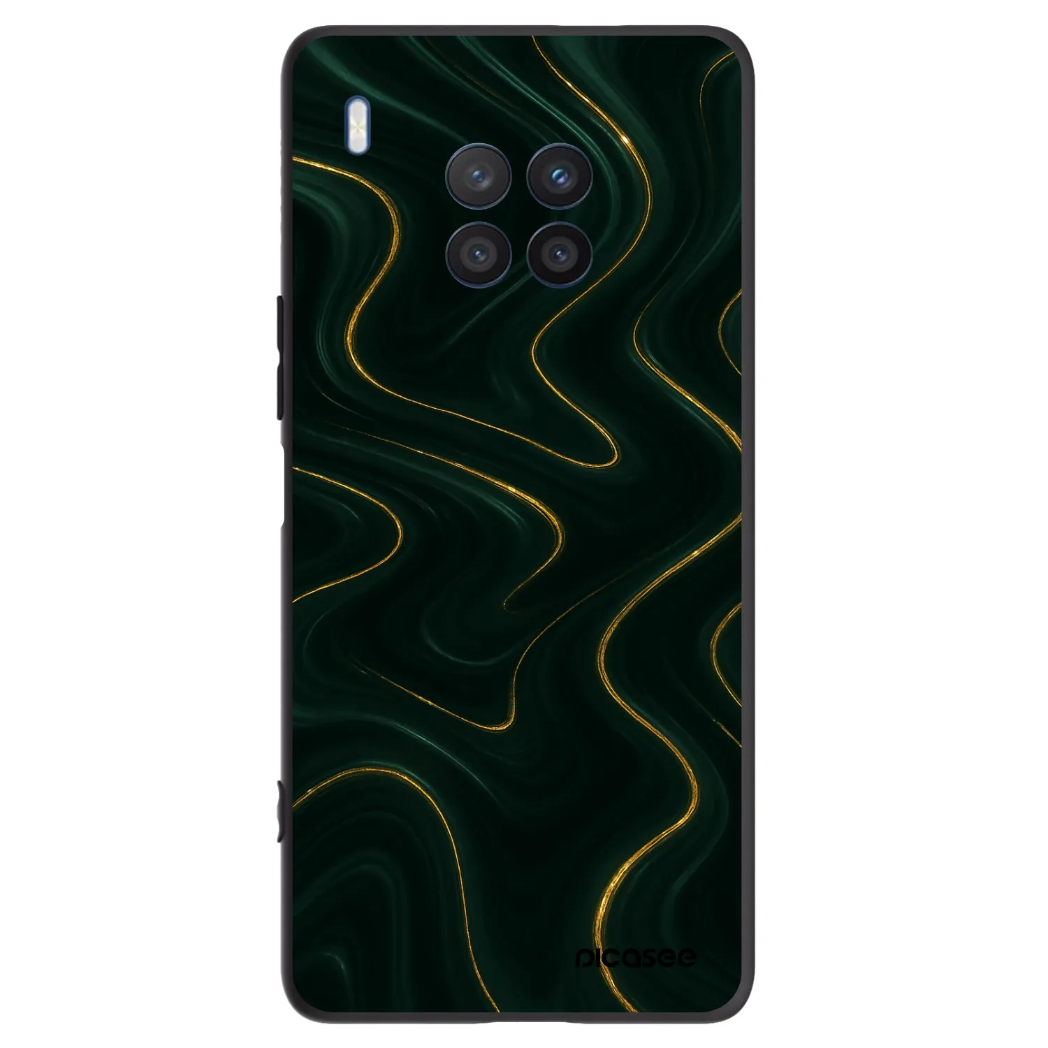 Picasee silikónový čierny obal pre Honor 50 Lite - Vawes