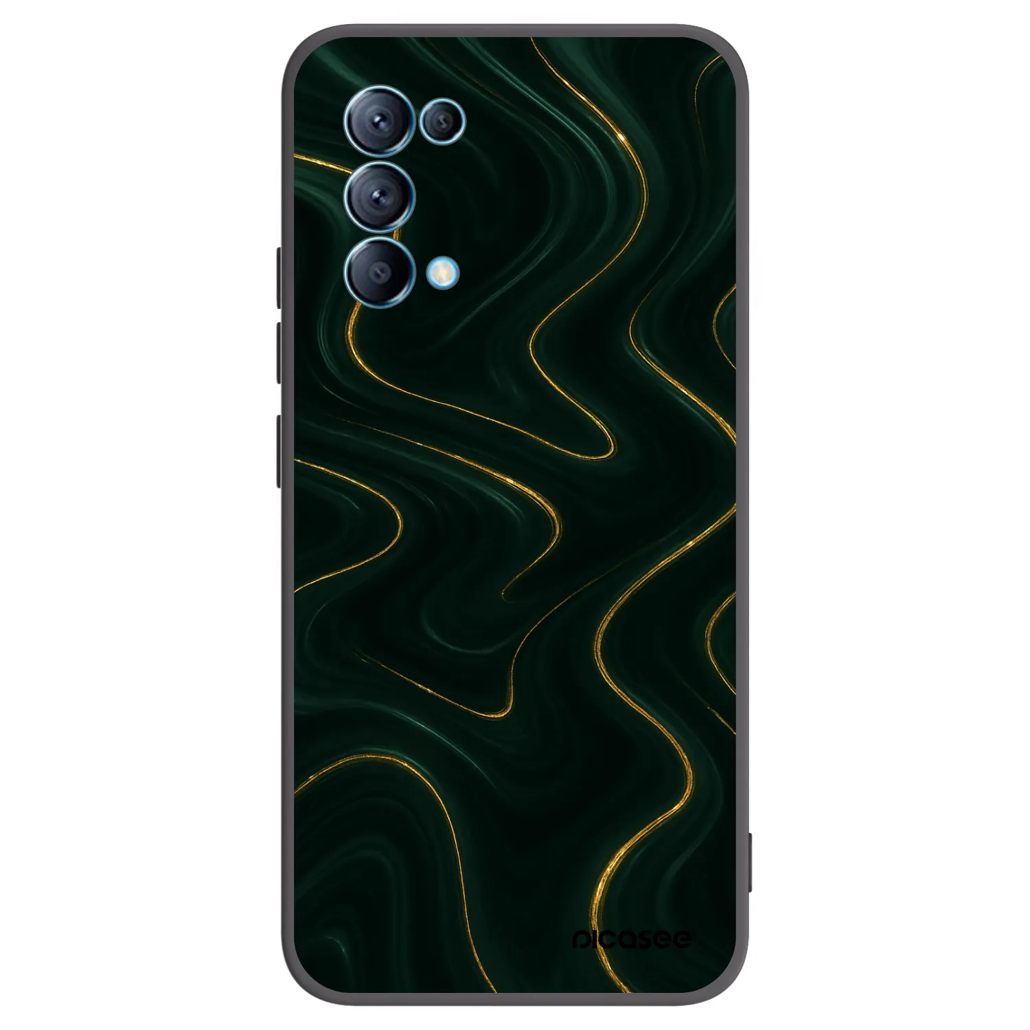 Picasee silikónový čierny obal pre OPPO Reno 5 5G - Vawes