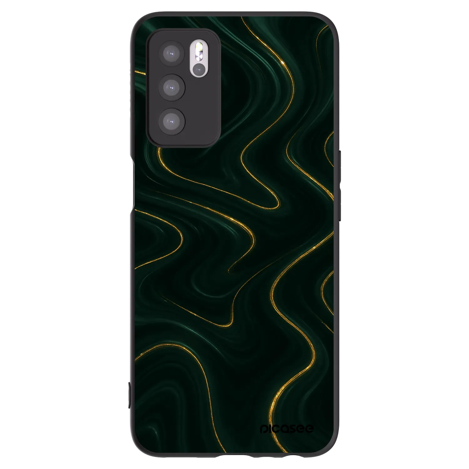 Picasee silikónový čierny obal pre OPPO A16s - Vawes