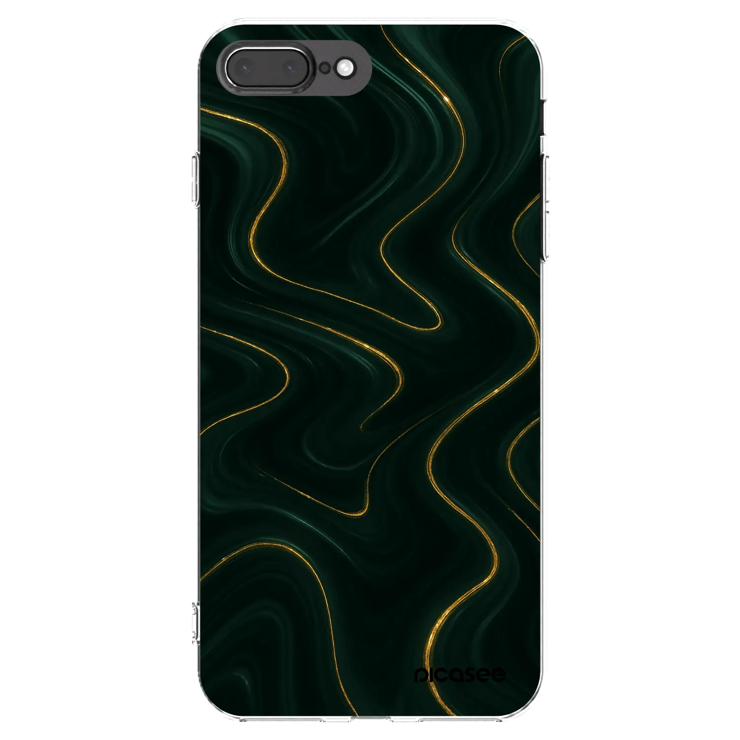 Picasee silikónový prehľadný obal pre Apple iPhone 8 Plus - Vawes