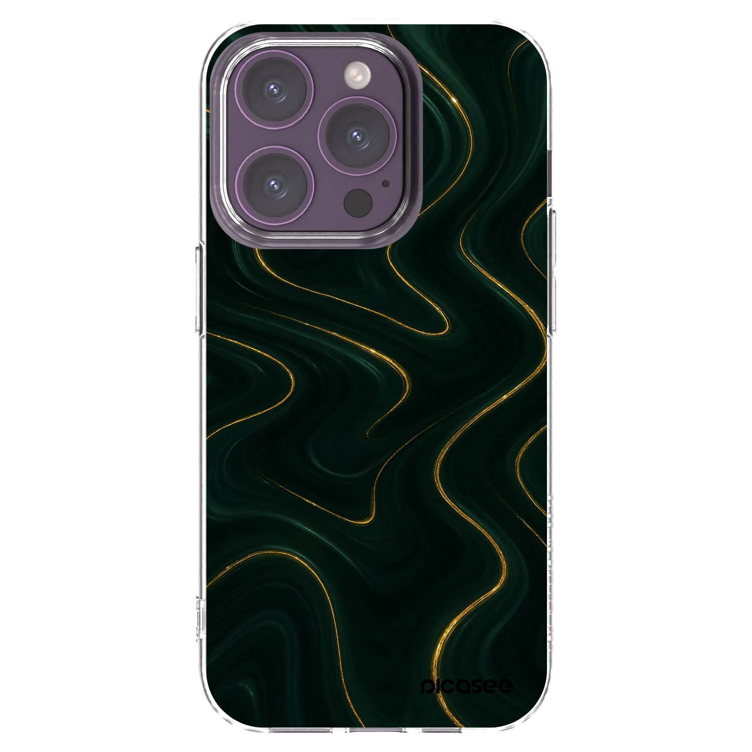 Picasee silikónový prehľadný obal pre Apple iPhone 14 Pro - Vawes