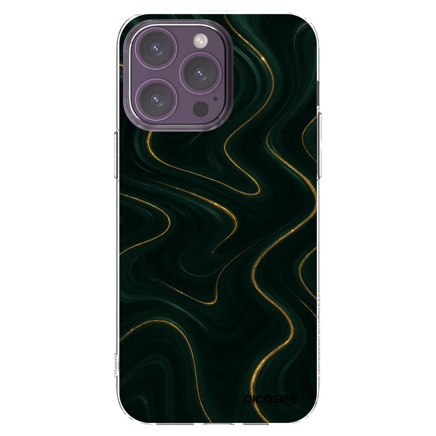 Picasee silikónový prehľadný obal pre Apple iPhone 14 Pro Max - Vawes