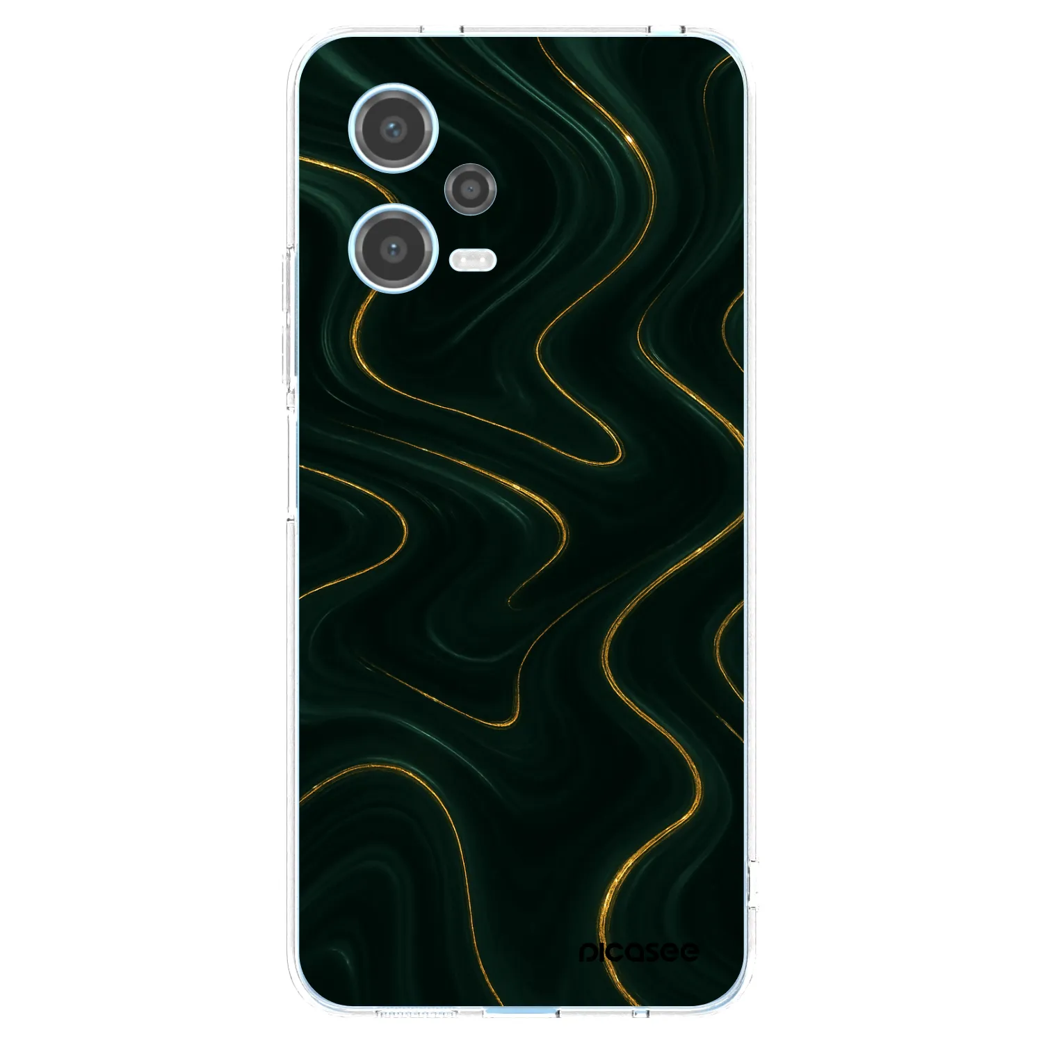 Picasee silikónový prehľadný obal pre Xiaomi Redmi Note 12 5G - Vawes