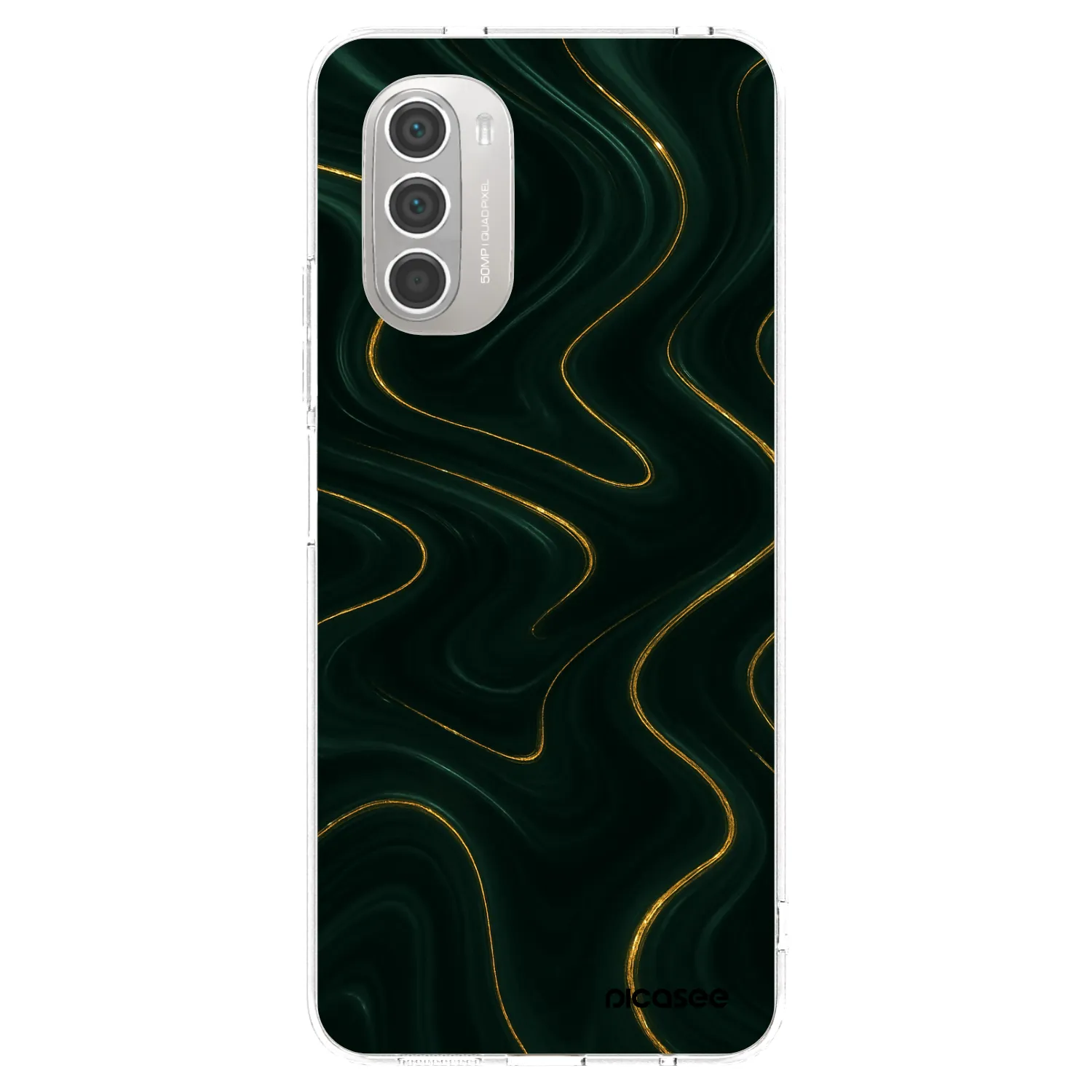 Picasee silikónový prehľadný obal pre Motorola Moto G51 - Vawes