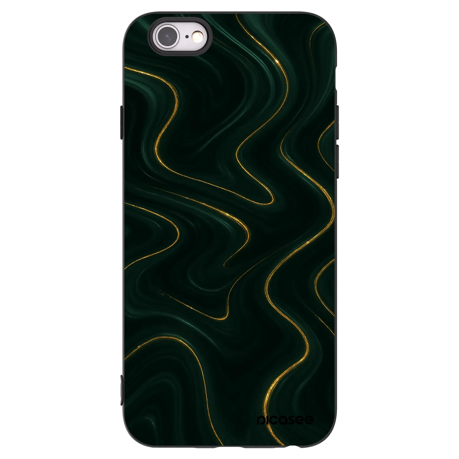 Picasee silikónový čierny obal pre Apple iPhone 6/6S - Vawes