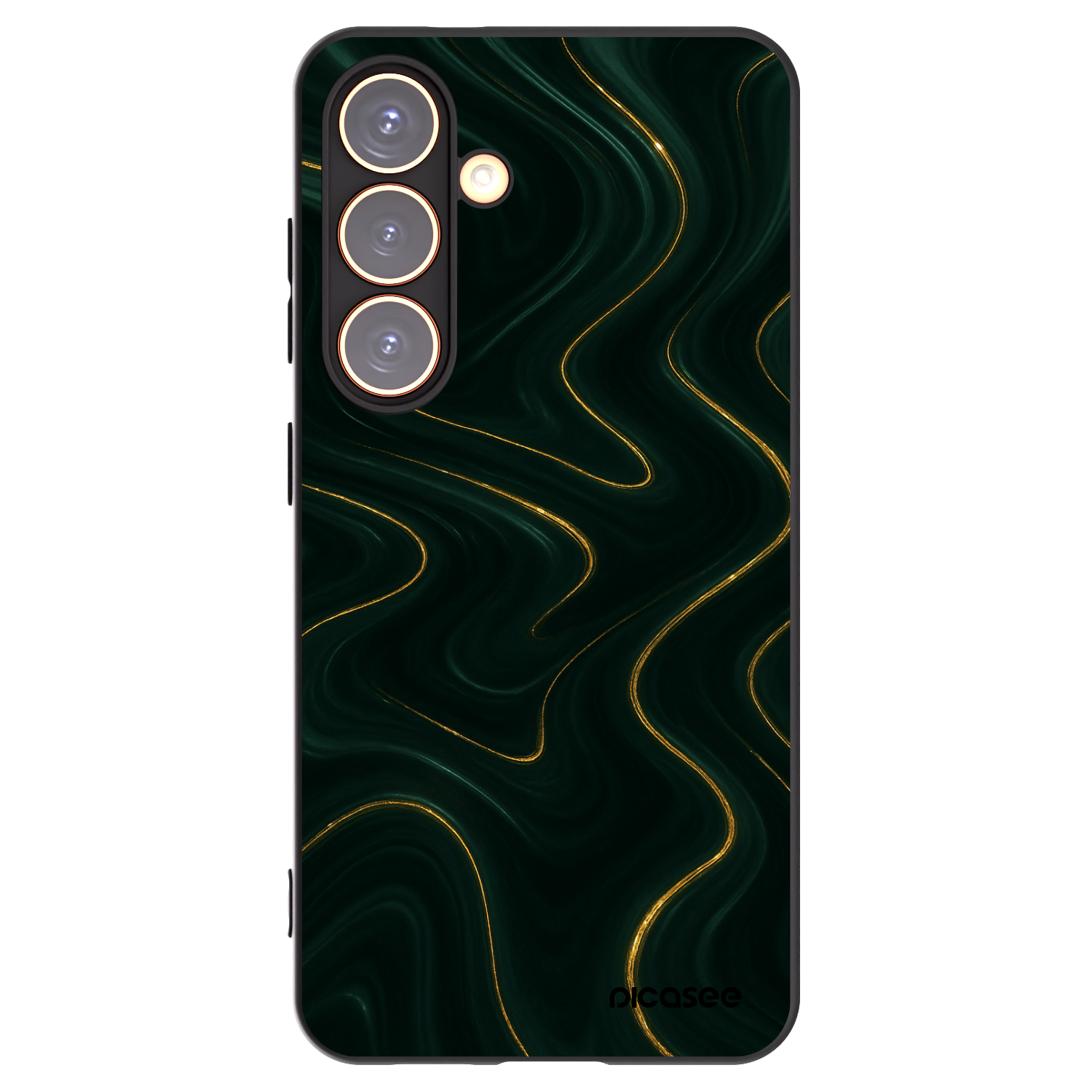Picasee silikónový čierny obal pre Samsung Galaxy S24 S921B 5G - Vawes