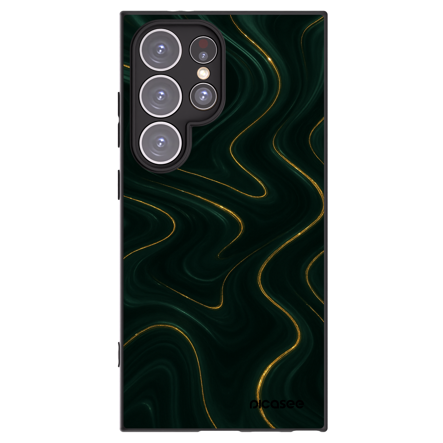 Picasee silikónový čierny obal pre Samsung Galaxy S24 Ultra S928B 5G - Vawes