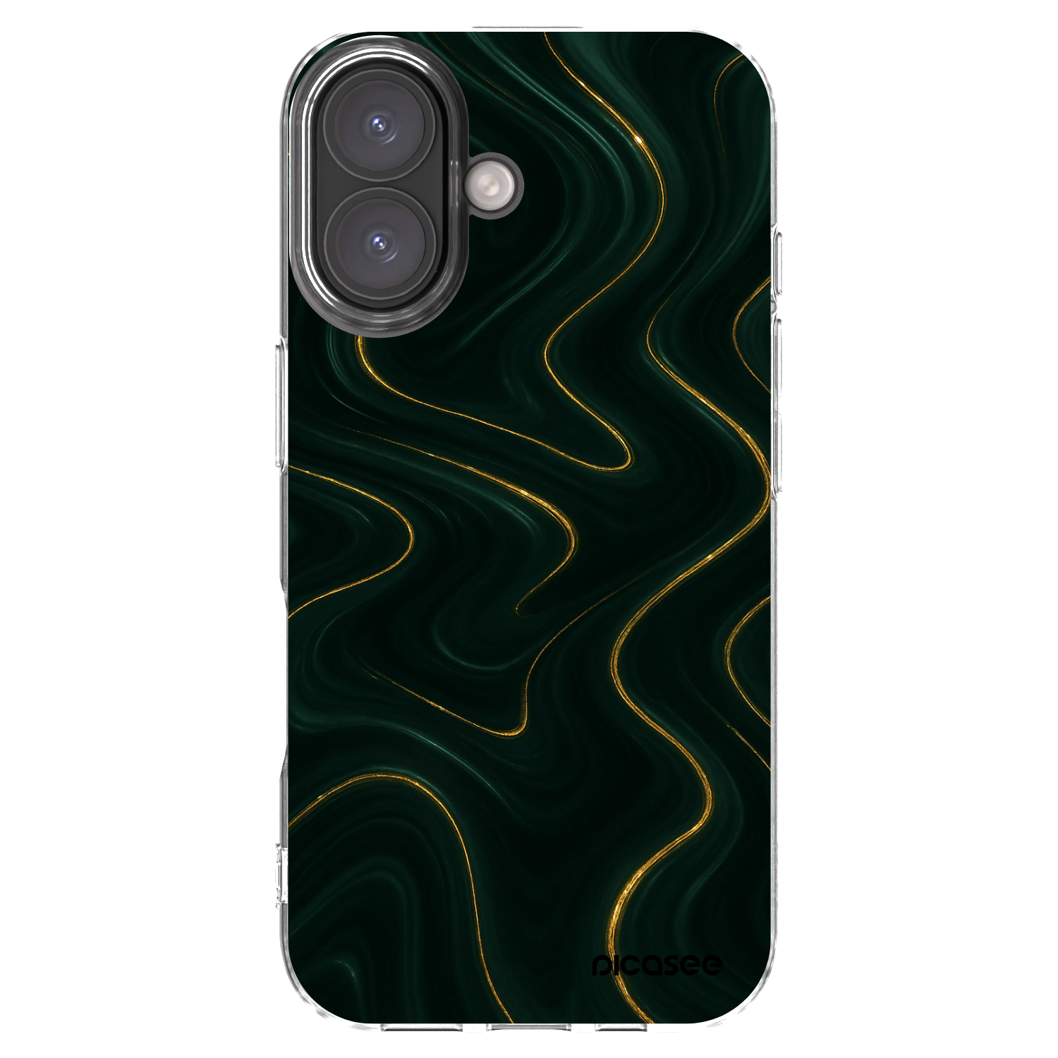 Picasee silikónový prehľadný obal pre Apple iPhone 16 - Vawes