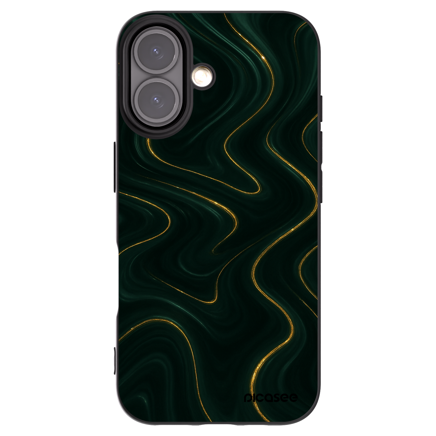 Picasee silikónový čierny obal pre Apple iPhone 16 - Vawes