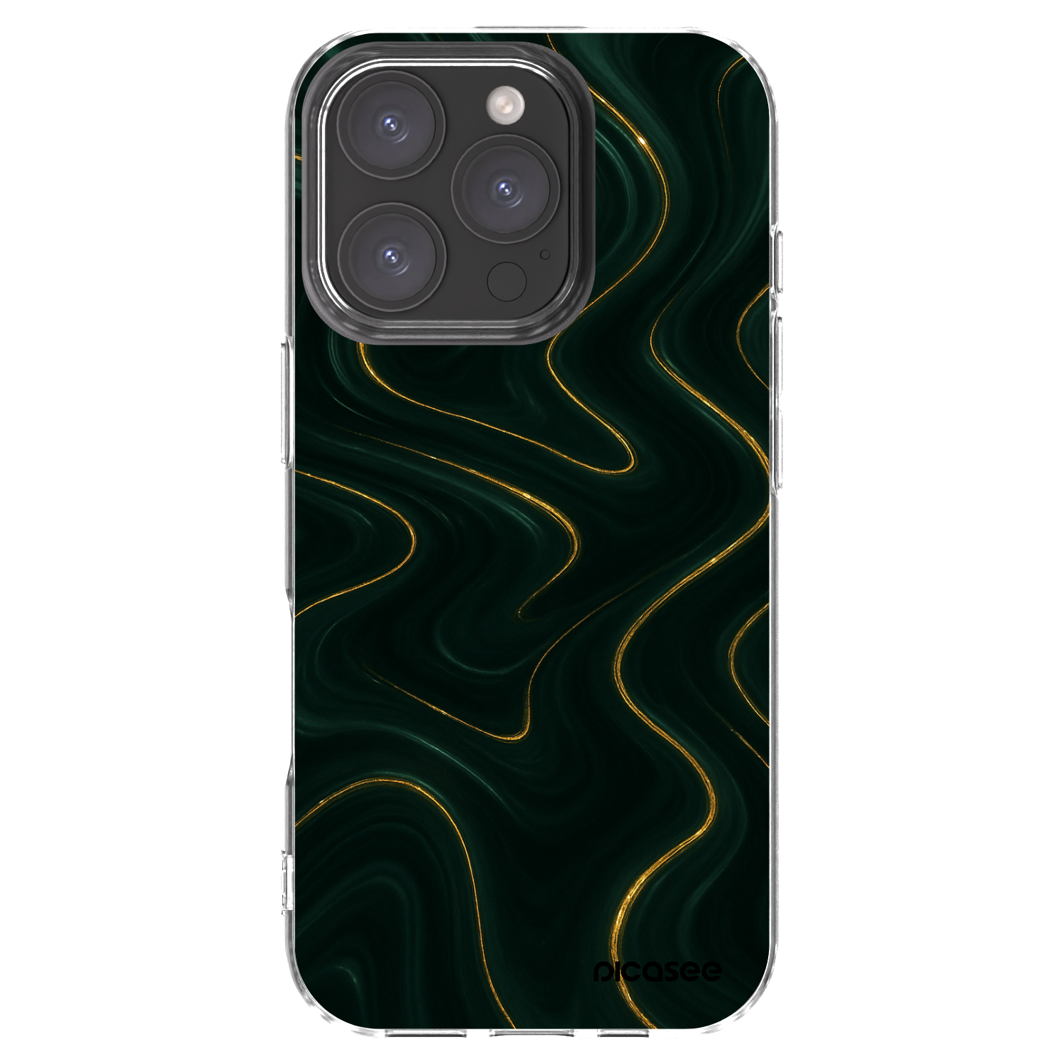 Picasee silikónový prehľadný obal pre Apple iPhone 16 Pro - Vawes