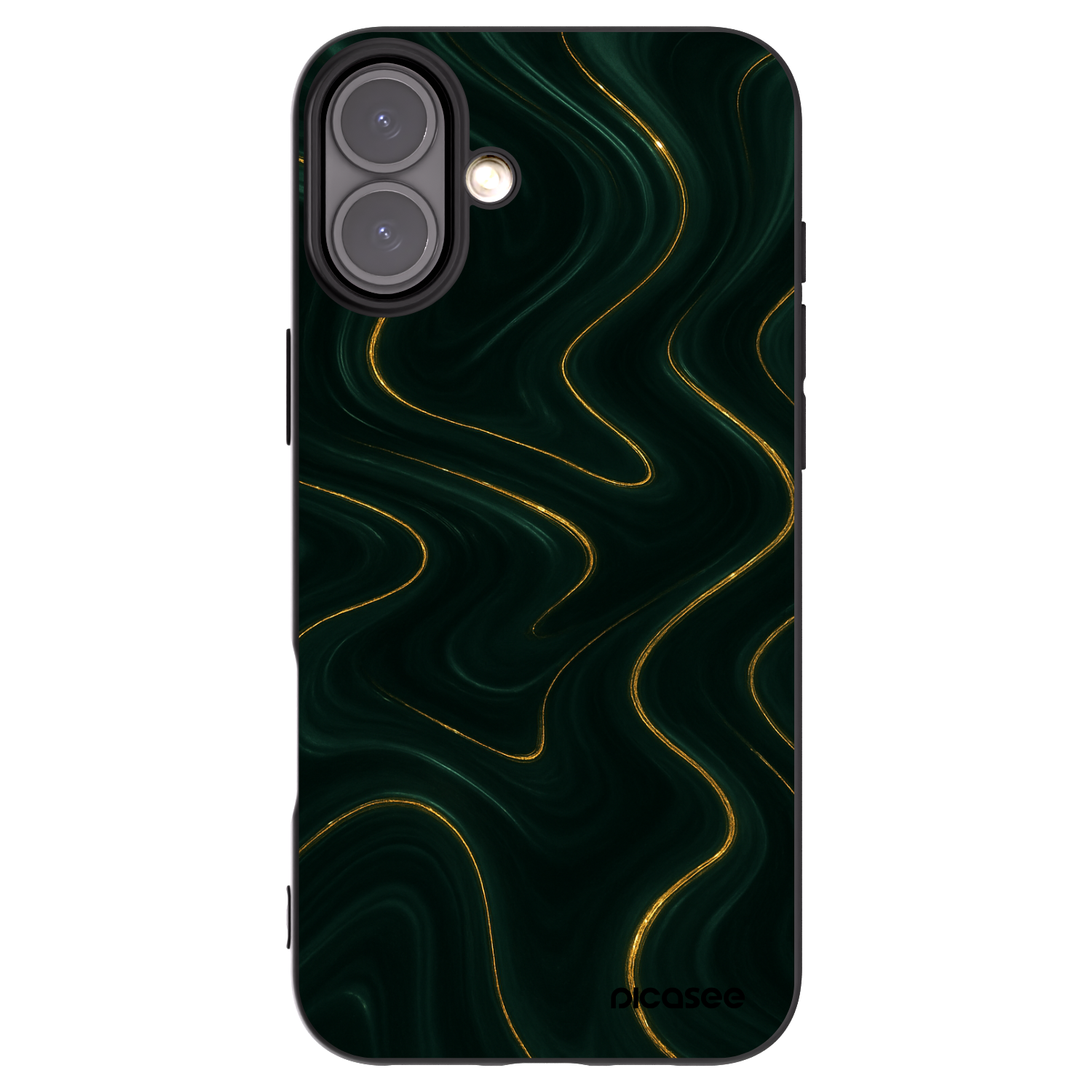 Picasee silikónový čierny obal pre Apple iPhone 16 Plus - Vawes