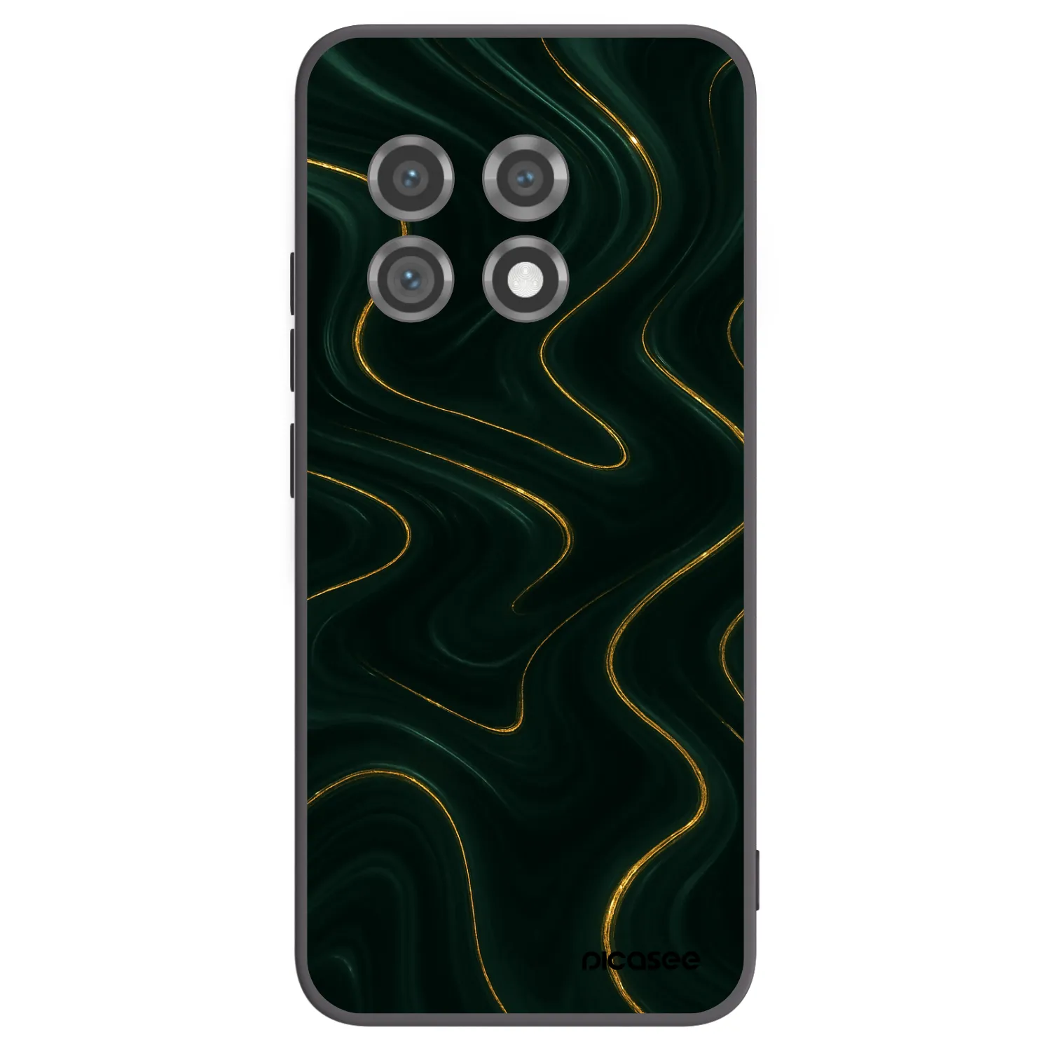 Picasee silikónový čierny obal pre OnePlus 11 5G - Vawes