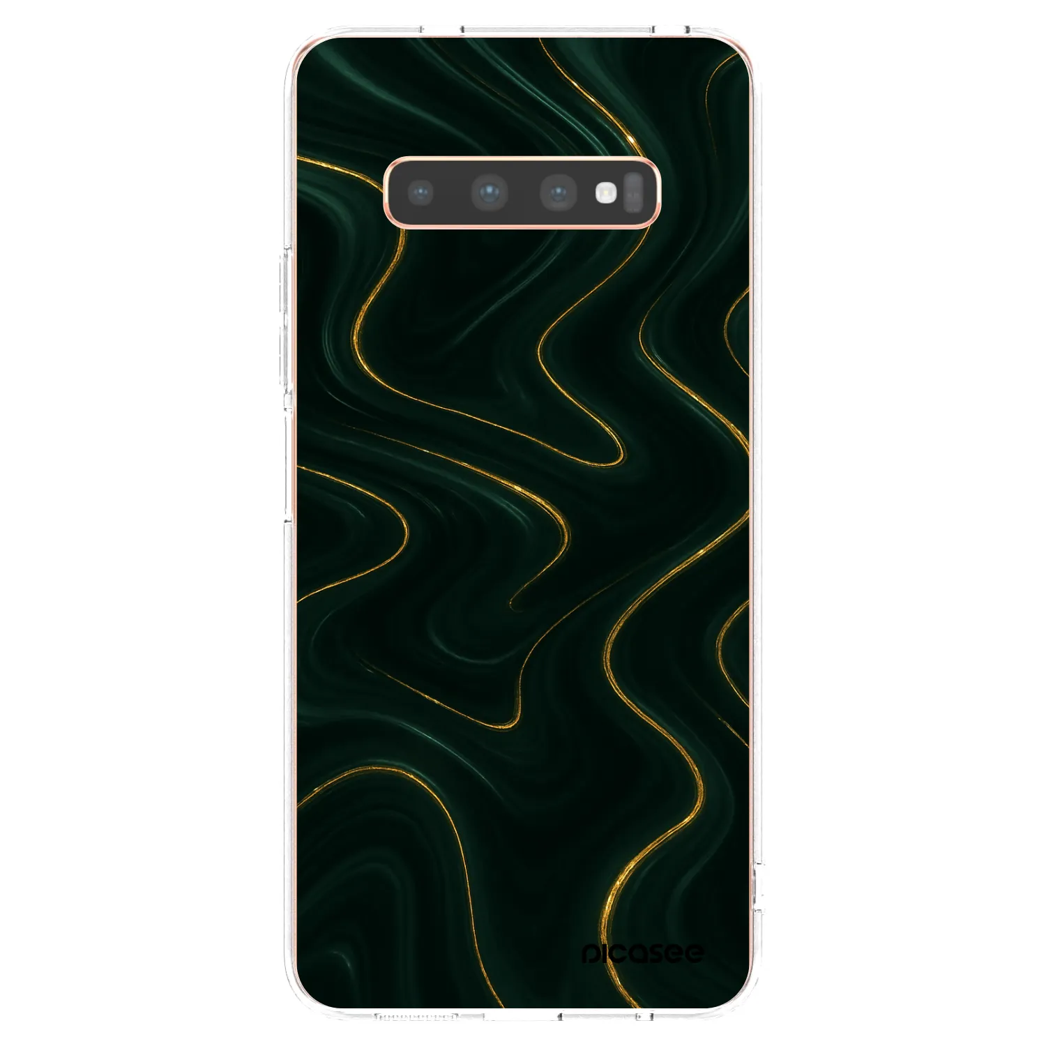 Picasee silikónový prehľadný obal pre Samsung Galaxy S10 Plus G975 - Vawes