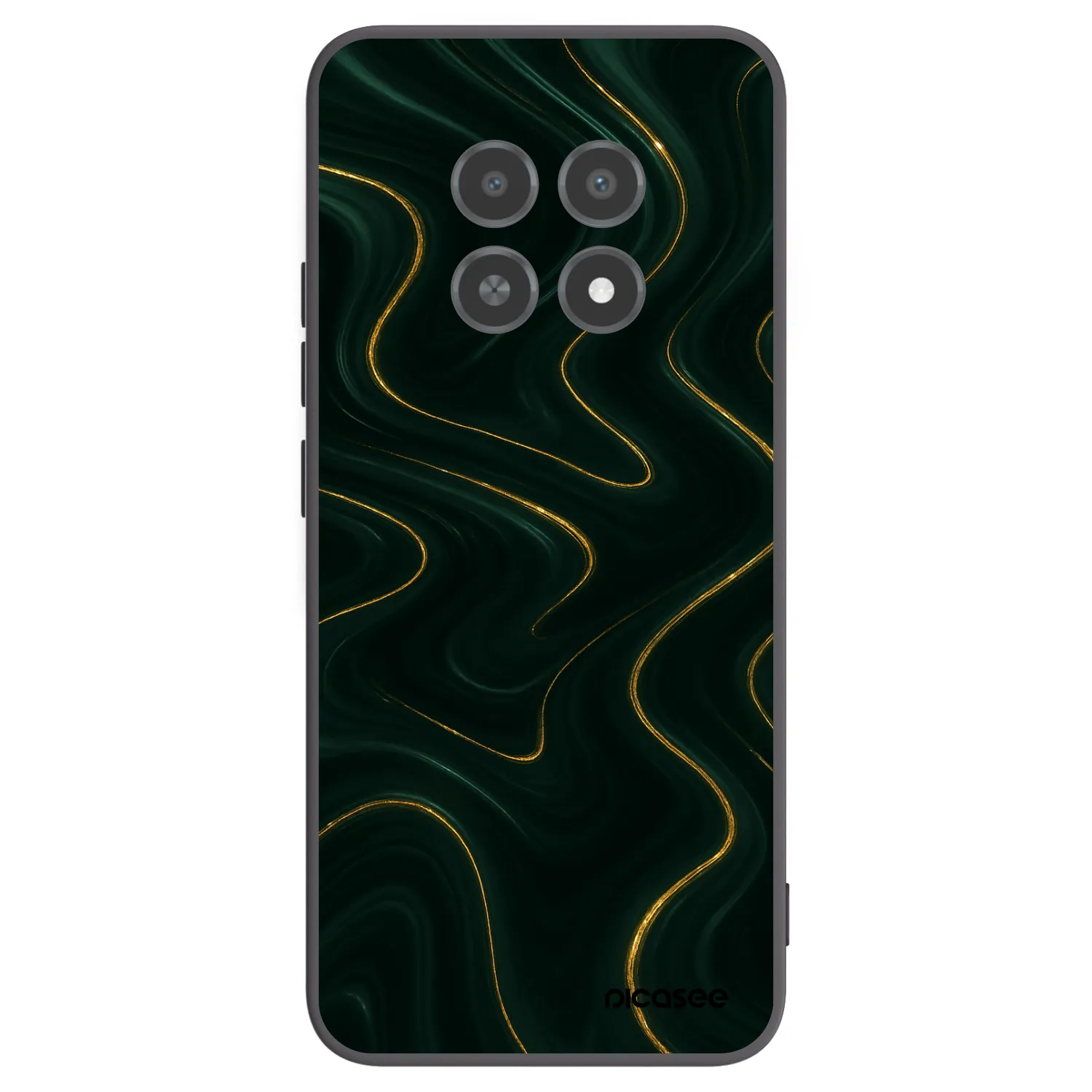 Picasee silikónový čierny obal pre Realme 12X - Vawes