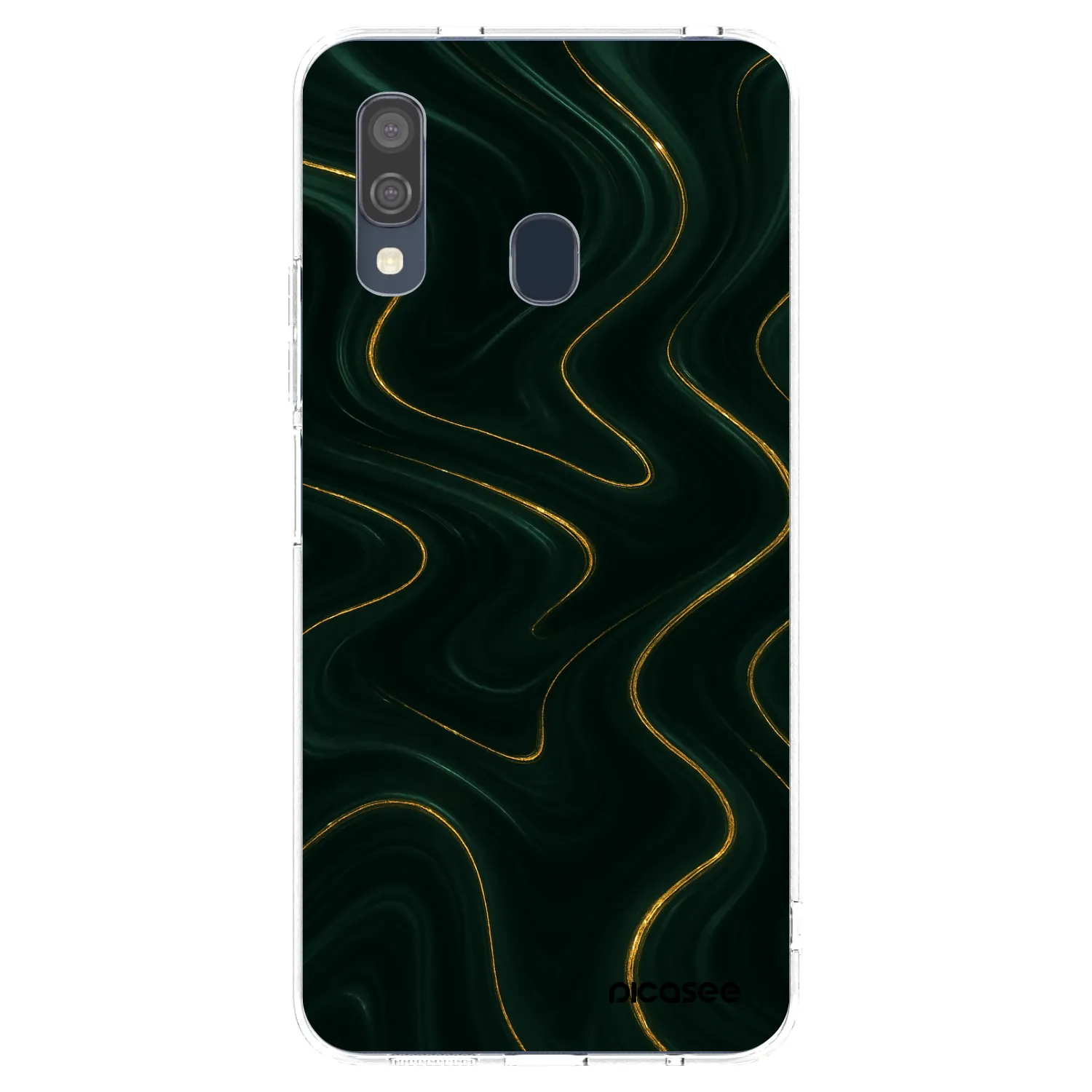Picasee silikónový prehľadný obal pre Samsung Galaxy A40 A405F - Vawes