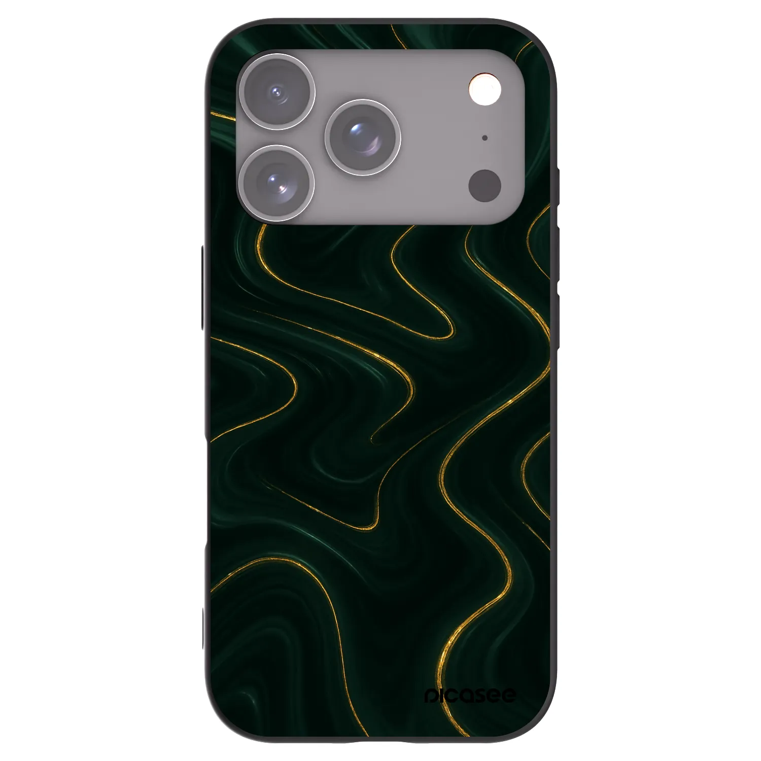 Picasee silikónový čierny obal pre Apple iPhone 18 Pro - Vawes