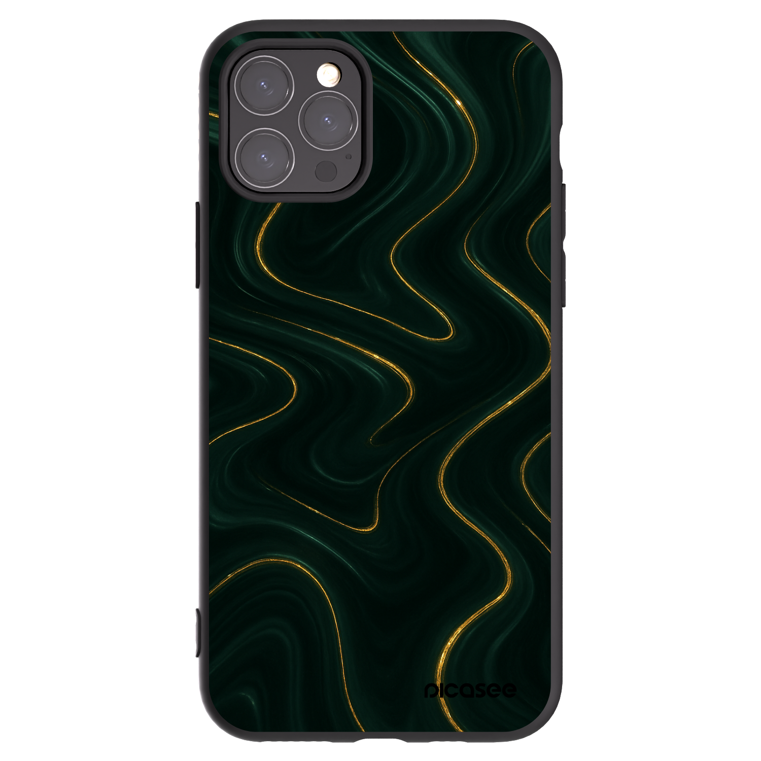 Picasee silikónový čierny obal pre Apple iPhone 11 Pro - Vawes