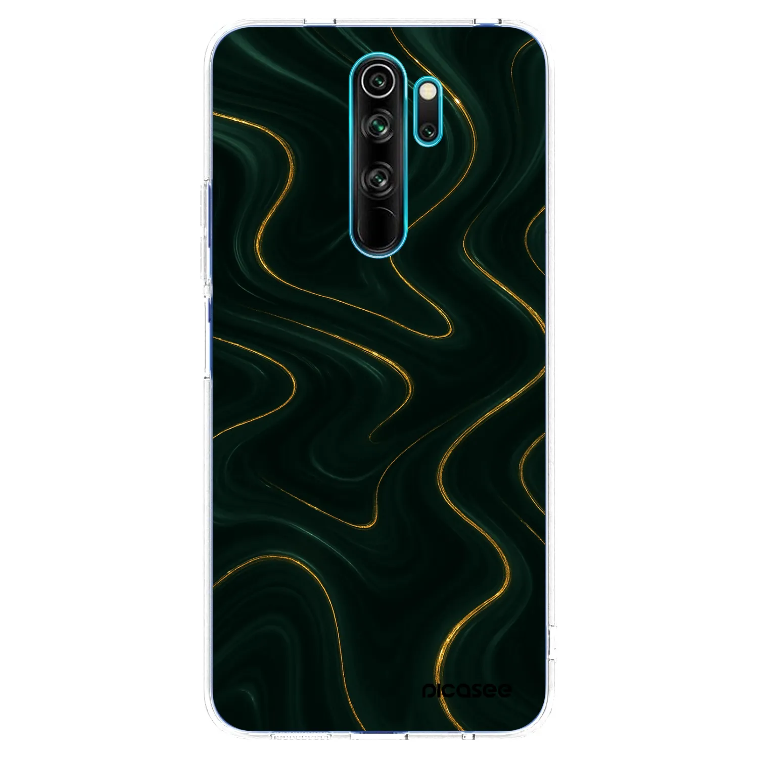 Picasee silikónový prehľadný obal pre Xiaomi Redmi Note 8 Pro - Vawes