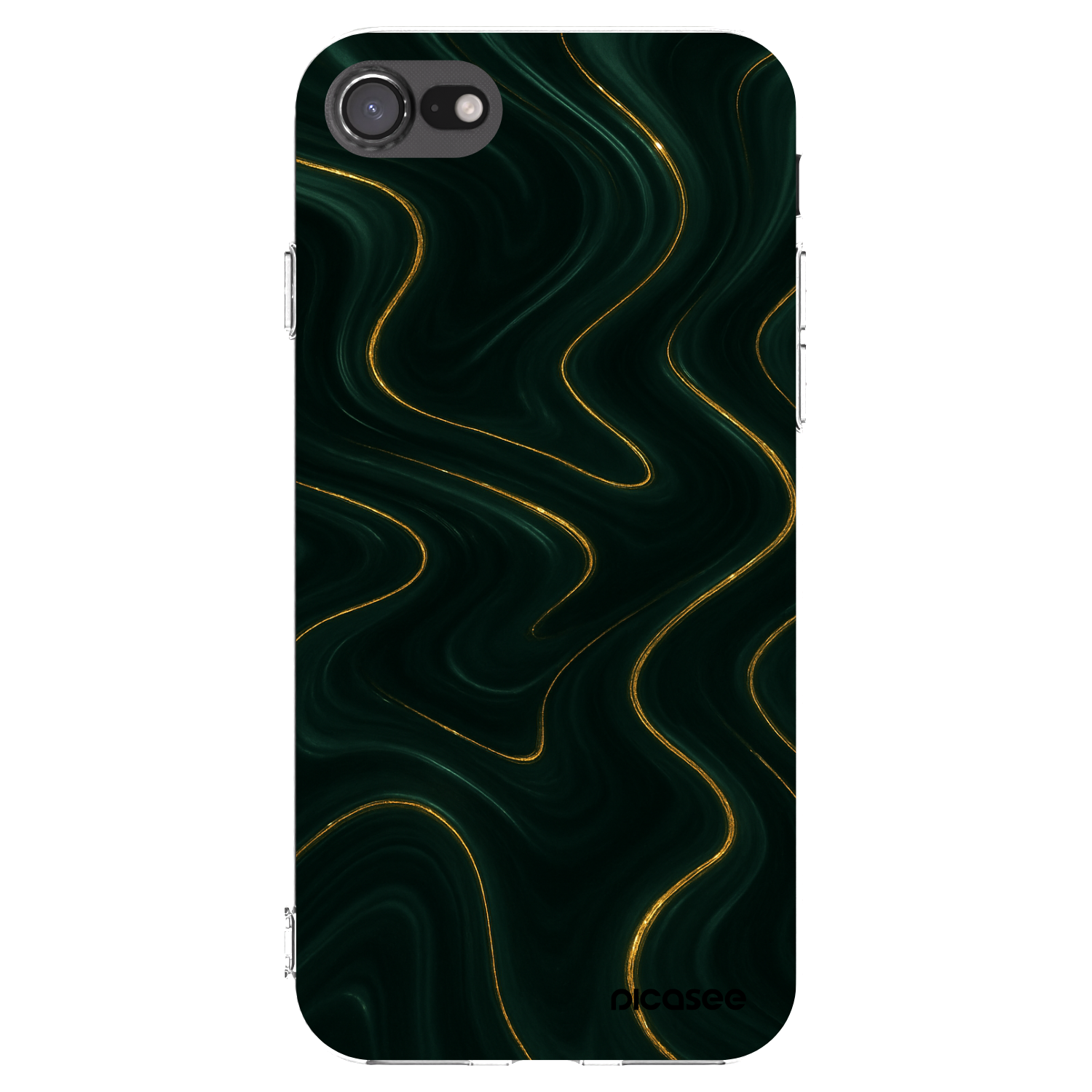 Picasee silikónový prehľadný obal pre Apple iPhone SE 2020 - Vawes