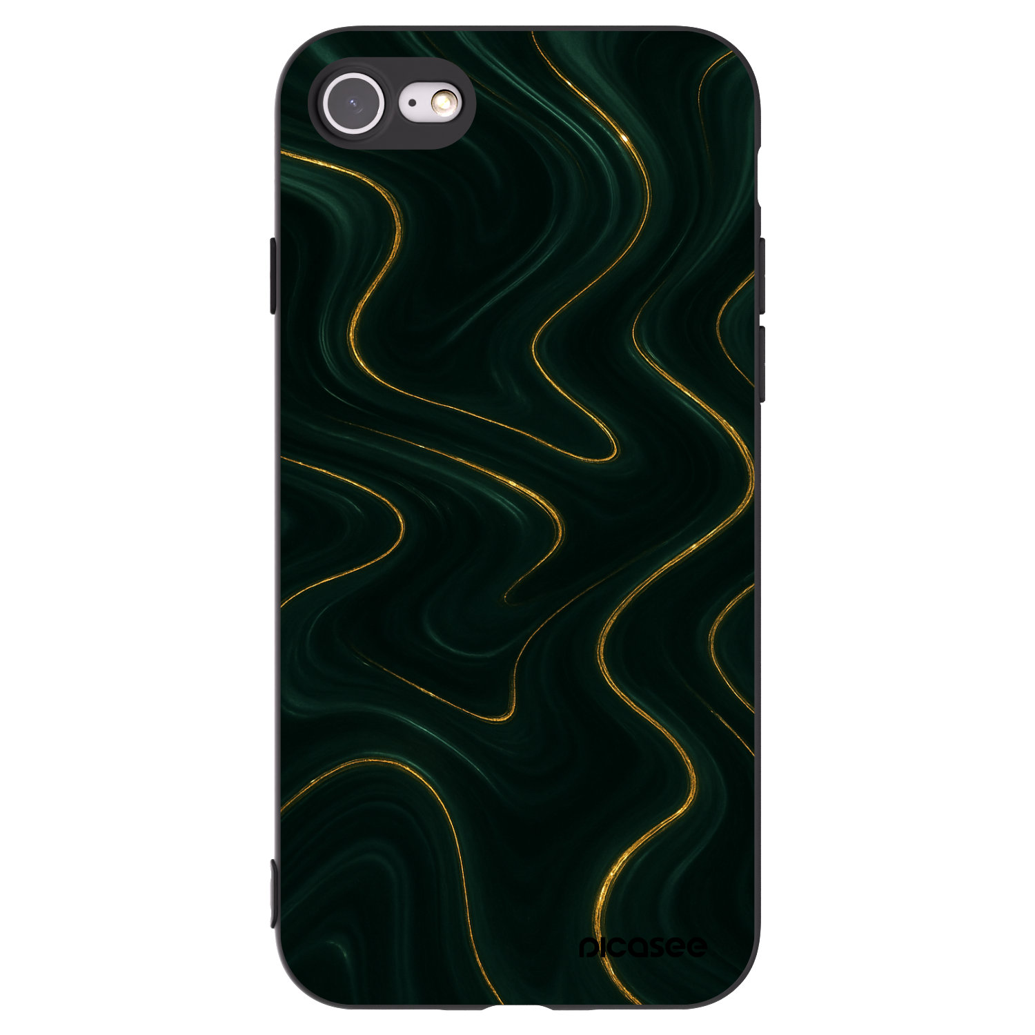 Picasee silikónový čierny obal pre Apple iPhone SE 2020 - Vawes