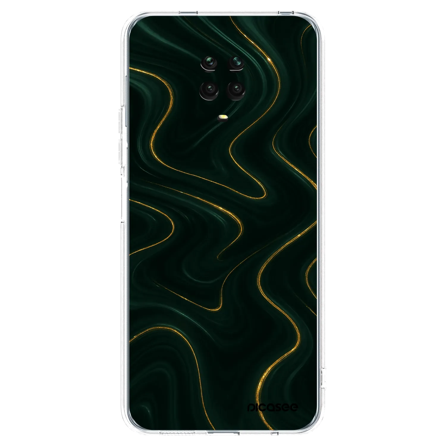 Picasee silikónový prehľadný obal pre Xiaomi Redmi Note 9 Pro - Vawes